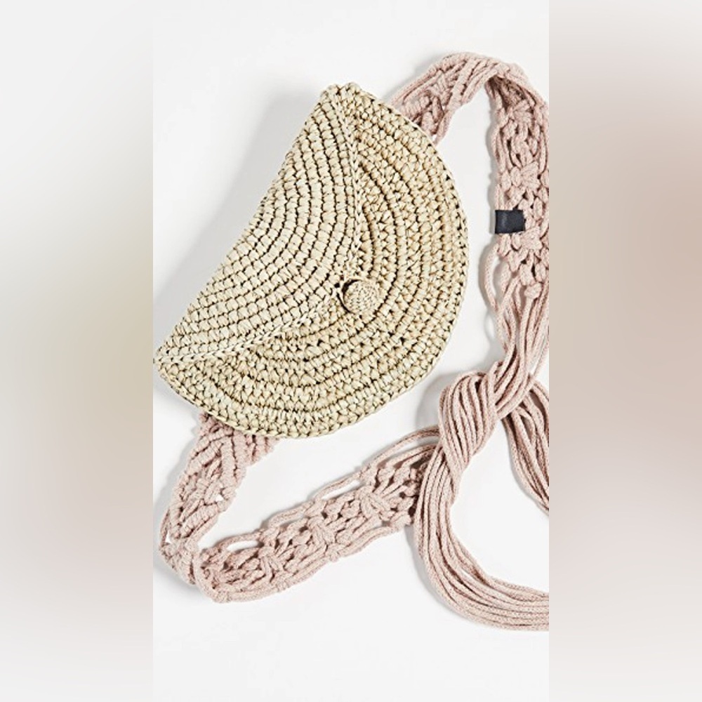NANNACAY Peike Pochete Macrame Belt Bag In Caramel